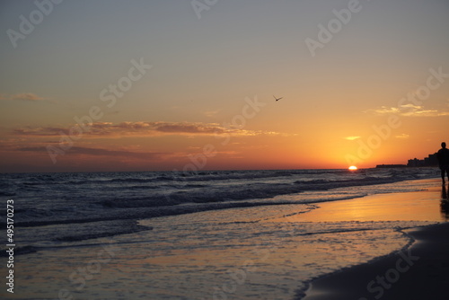 sunset on the beach