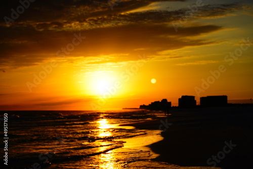 sunset over the sea