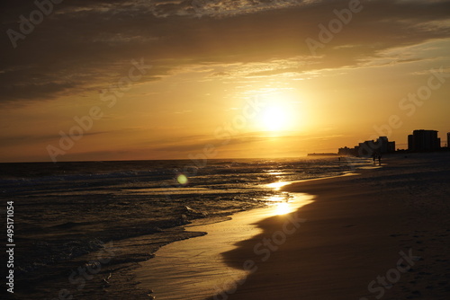 sunset on the beach