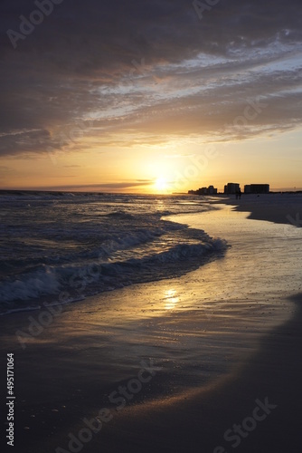 sunset on the beach