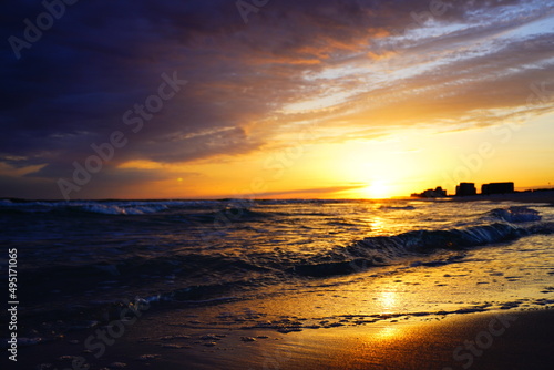 sunset on the beach
