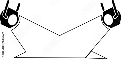 Concert disco spotlights sign simple icon on background.eps