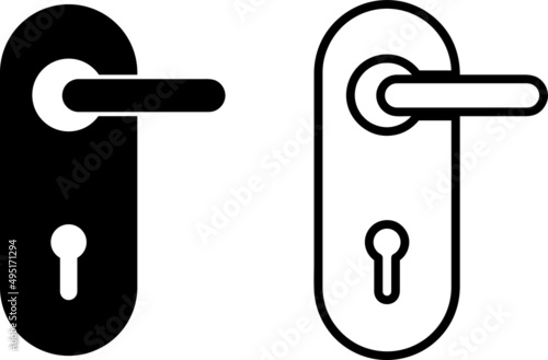  Door knob icon vector illustration on white background..eps