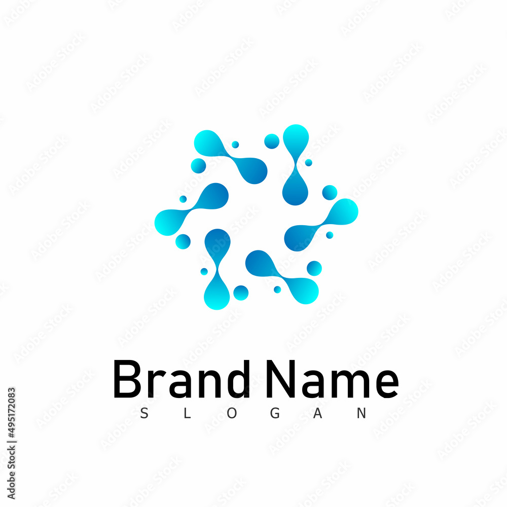 Obraz premium technology logo design vector symbol modern tech
