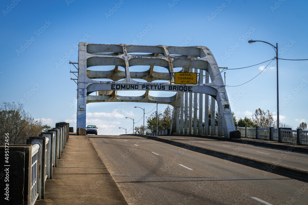 Selma, AL, US-December 7, 2020: Edmund Pettus Bridge named after a ...