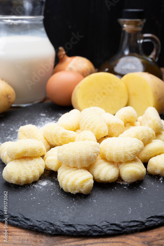 Italian cuisine, homemade gnocchi di patata made from potatoes