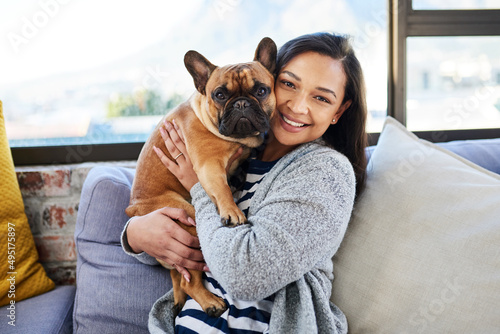 Canvas Print Home is where my bulldog is