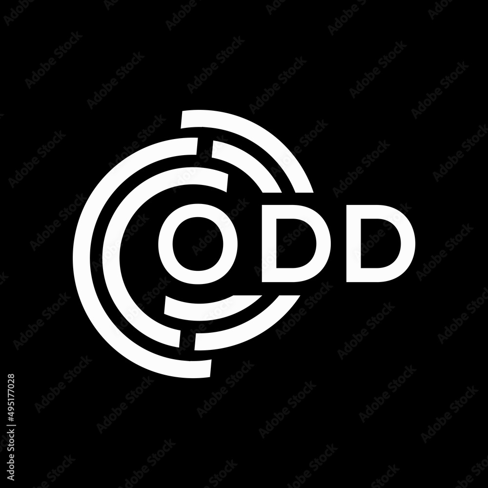 ODD letter logo design on Black background. ODD creative initials letter logo concept. ODD letter design. ODD letter logo design on Black background. ODD creative initials letter logo concept. ODD letter design.