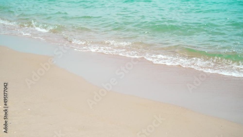 Beautiful Sea water waves view on the beach.