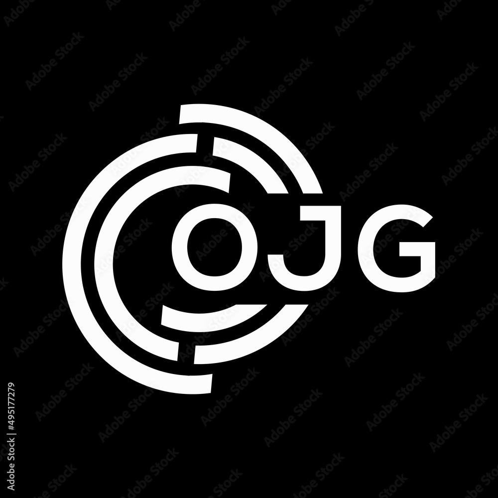 OJG letter logo design. OJG monogram initials letter logo concept. OJG letter design in black background. OJG letter logo design. OJG monogram initials letter logo concept. OJG letter design in black background.