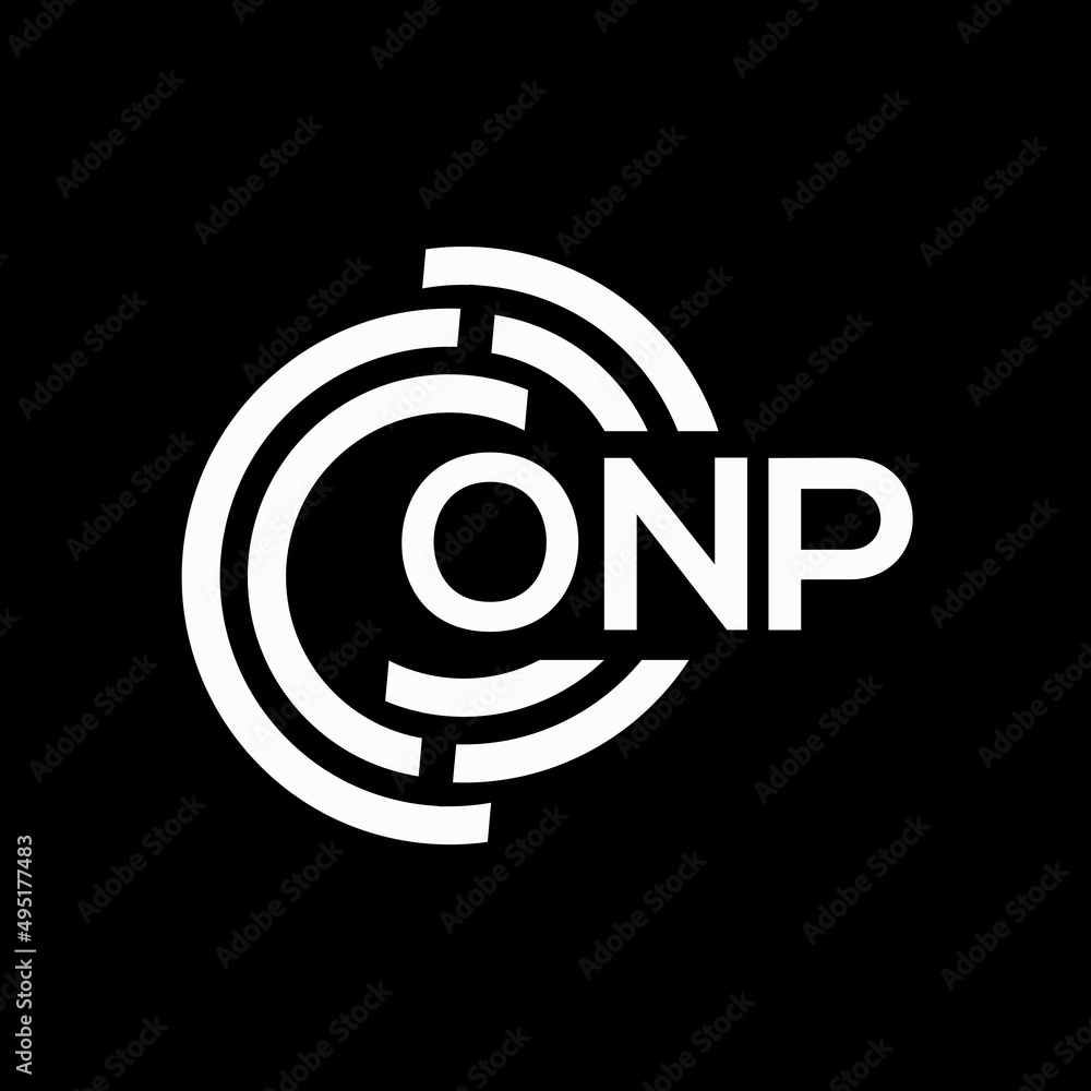 Obraz premium ONP letter logo design on Black background. ONP creative initials letter logo concept. ONP letter design .