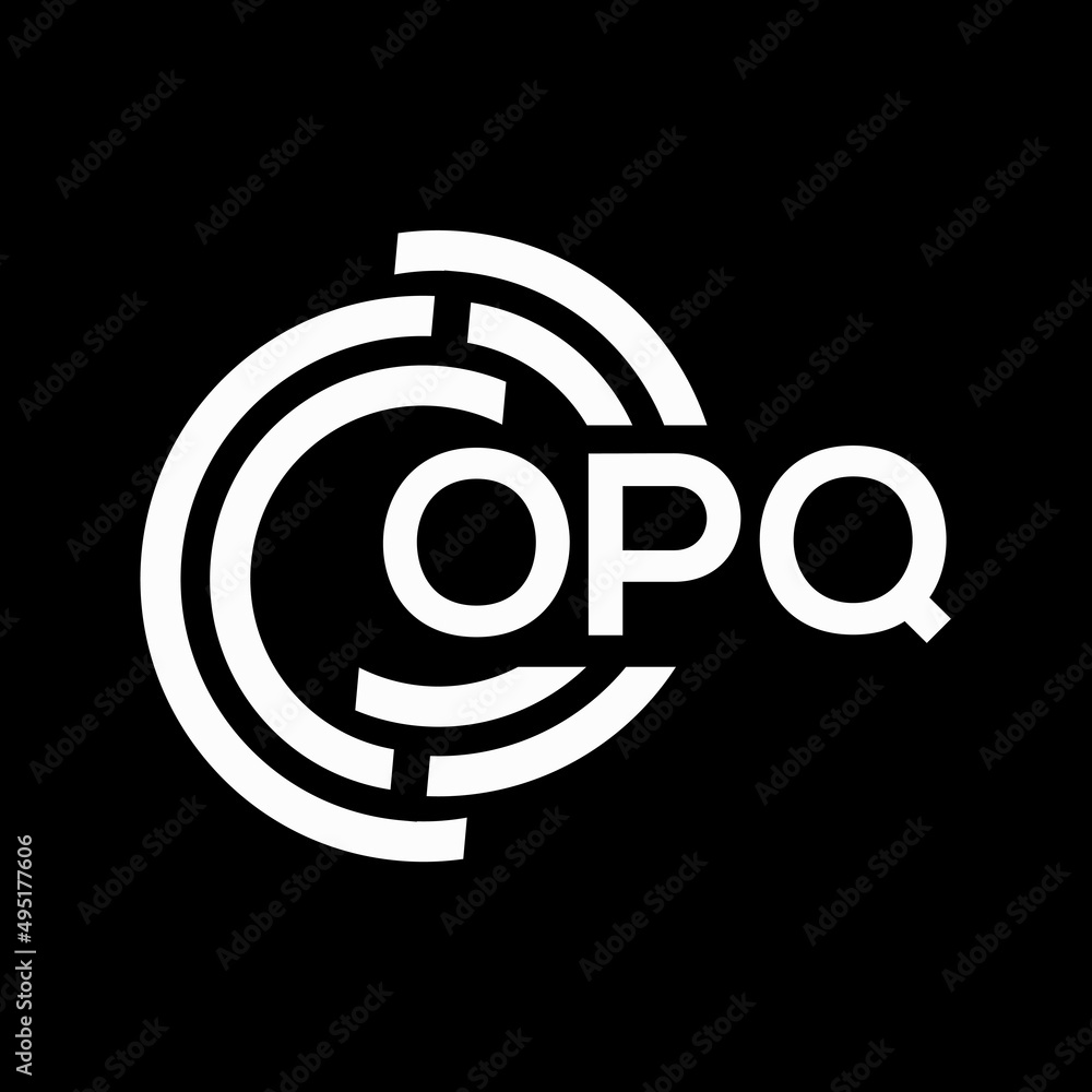 OPQ letter logo design on Black background. OPQ creative initials letter logo concept. OPQ letter design. OPQ letter logo design on Black background. OPQ creative initials letter logo concept. OPQ letter design.