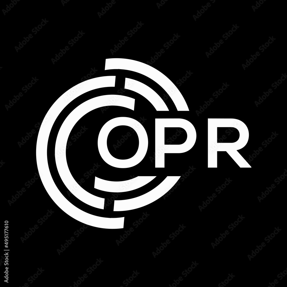 OPR letter logo design on Black background. OPR creative initials letter logo concept. OPR letter design. OPR letter logo design on Black background. OPR creative initials letter logo concept. OPR letter design.