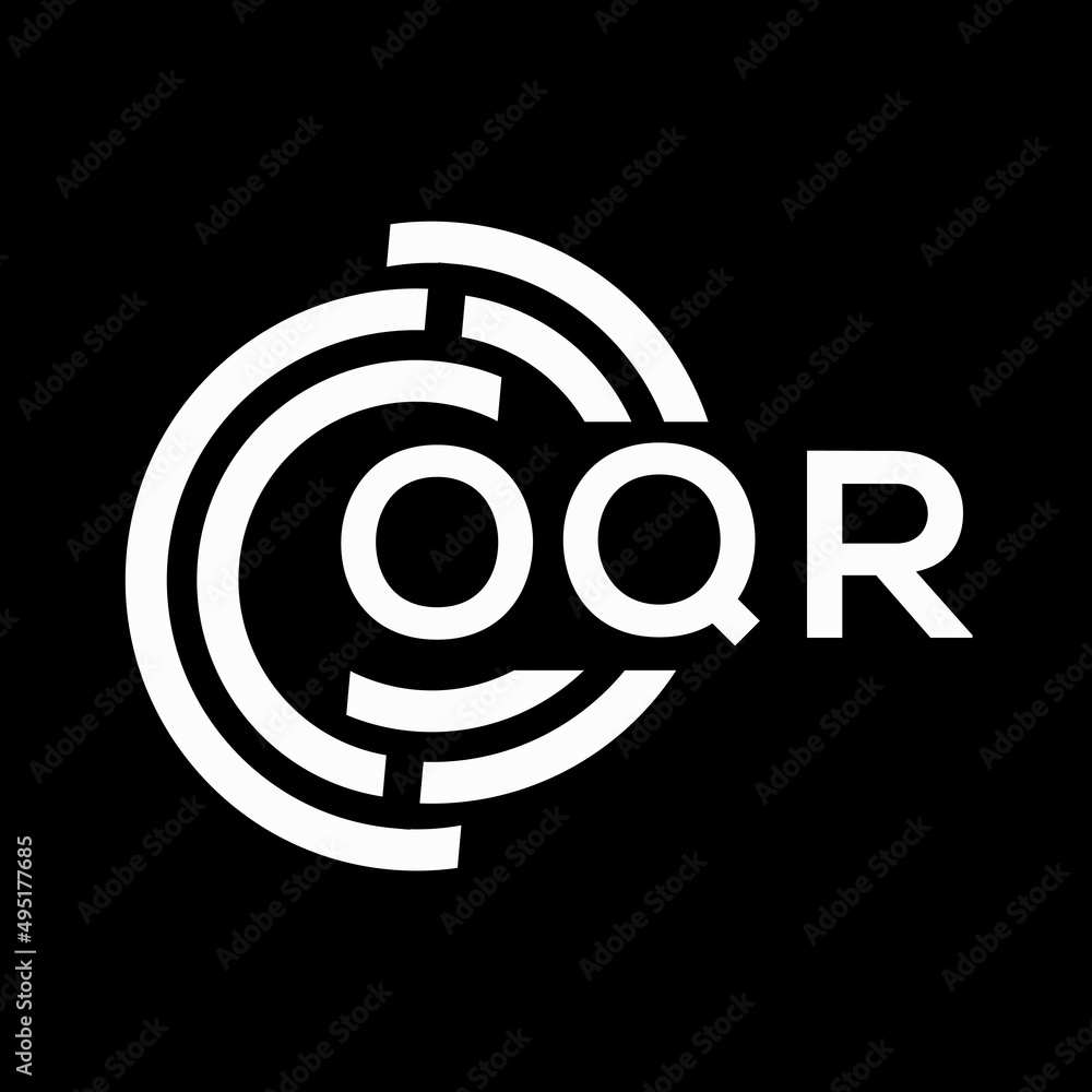 OQR letter logo design on Black background. OQR creative initials letter logo concept. OQR letter design. OQR letter logo design on Black background. OQR creative initials letter logo concept. OQR letter design.