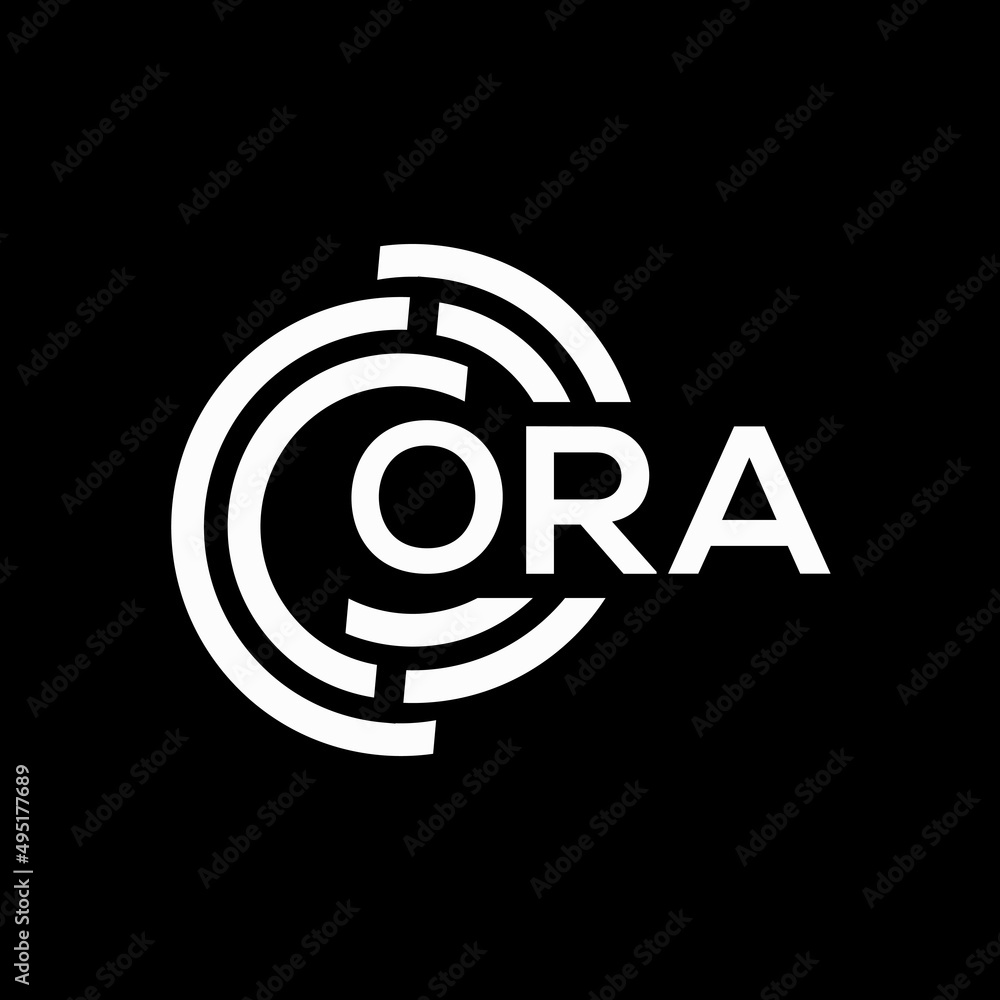 ORA letter logo design on Black background. ORA creative initials letter logo concept. ORA letter design. ORA letter logo design on Black background. ORA creative initials letter logo concept. ORA letter design.