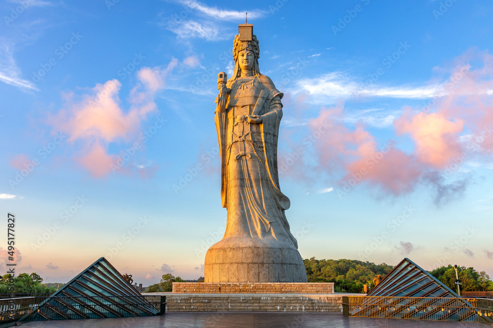 Statue of the Goddess Mazu in Matsu, Taiwan