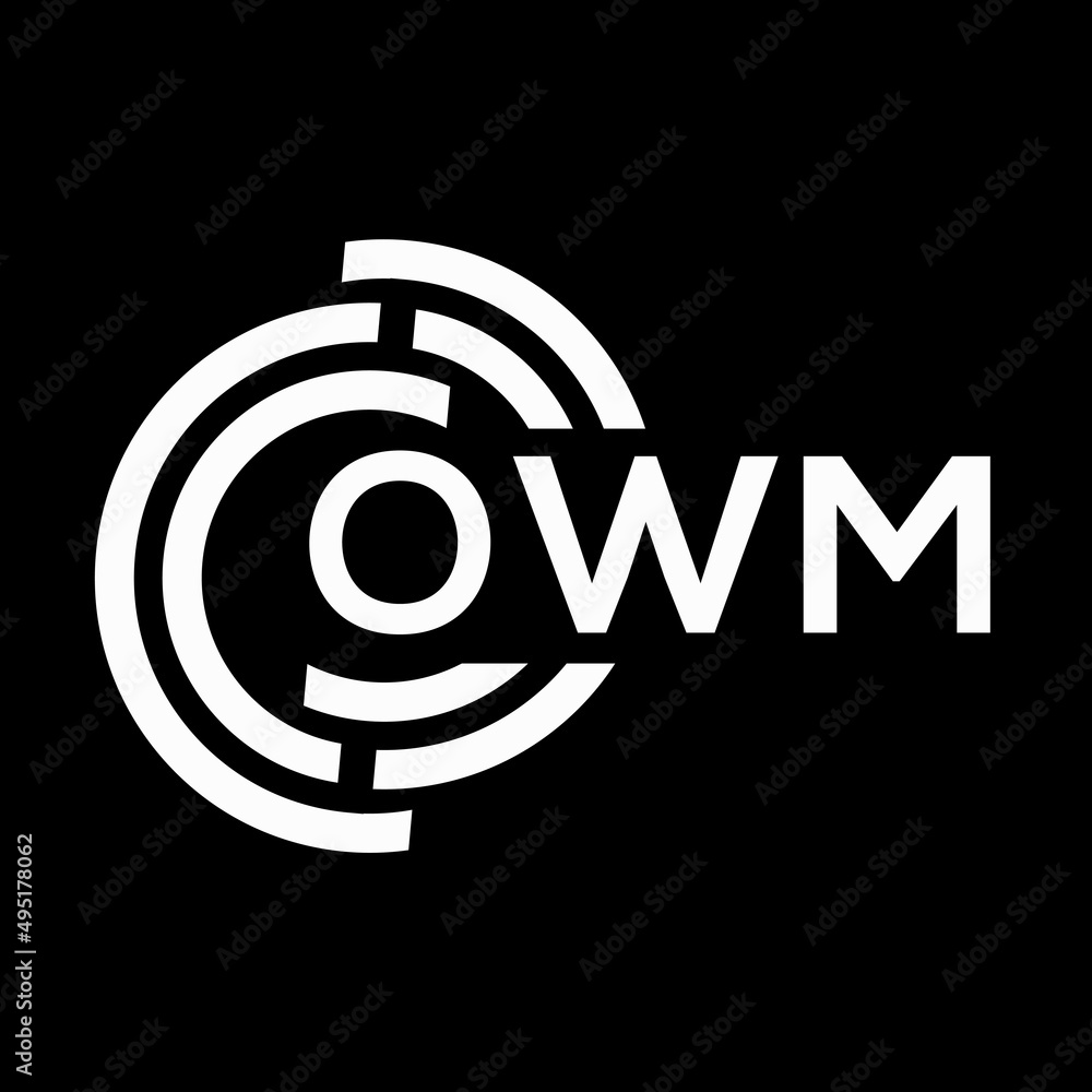 OWM letter logo design. OWM monogram initials letter logo concept. OWM letter design in black background. OWM letter logo design. OWM monogram initials letter logo concept. OWM letter design in black background.