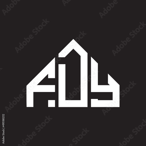 FDY letter logo design on Black background. FDY creative initials letter logo concept. FDY letter design. 