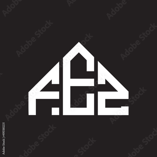 FEZ letter logo design on Black background. FEZ creative initials letter logo concept. FEZ letter design. 