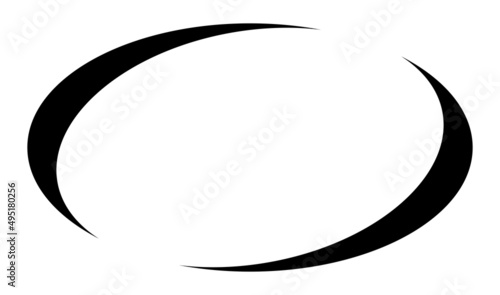 Ellipse, oval frame, border. Oval banner, tag and label element photo
