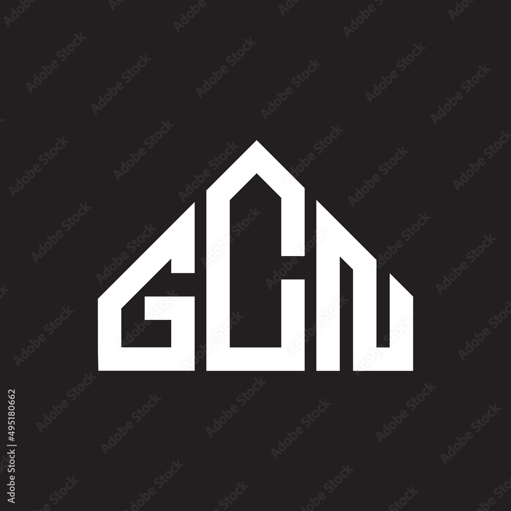 GCN letter logo design on Black background. GCN creative initials letter logo concept. GCN letter design. 