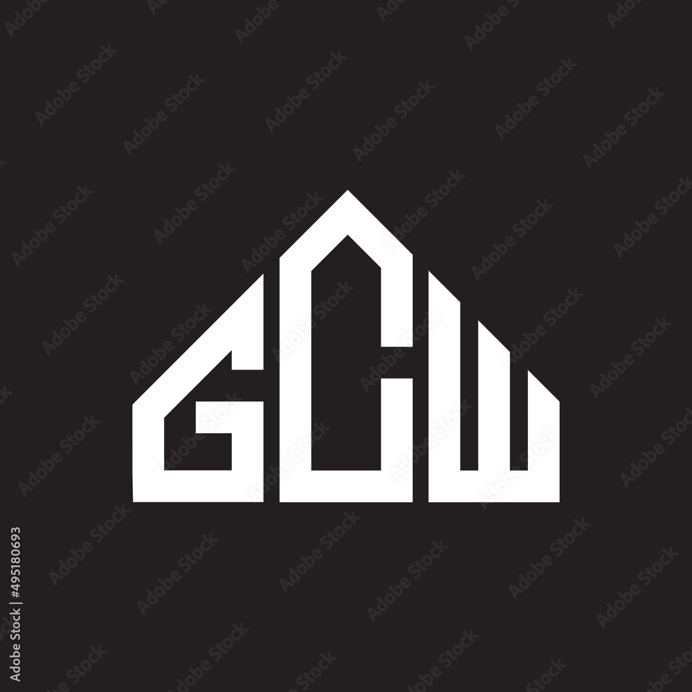 GCW letter logo design on Black background. GCW creative initials letter logo concept. GCW letter design. GCW letter logo design on Black background. GCW creative initials letter logo concept. GCW letter design.