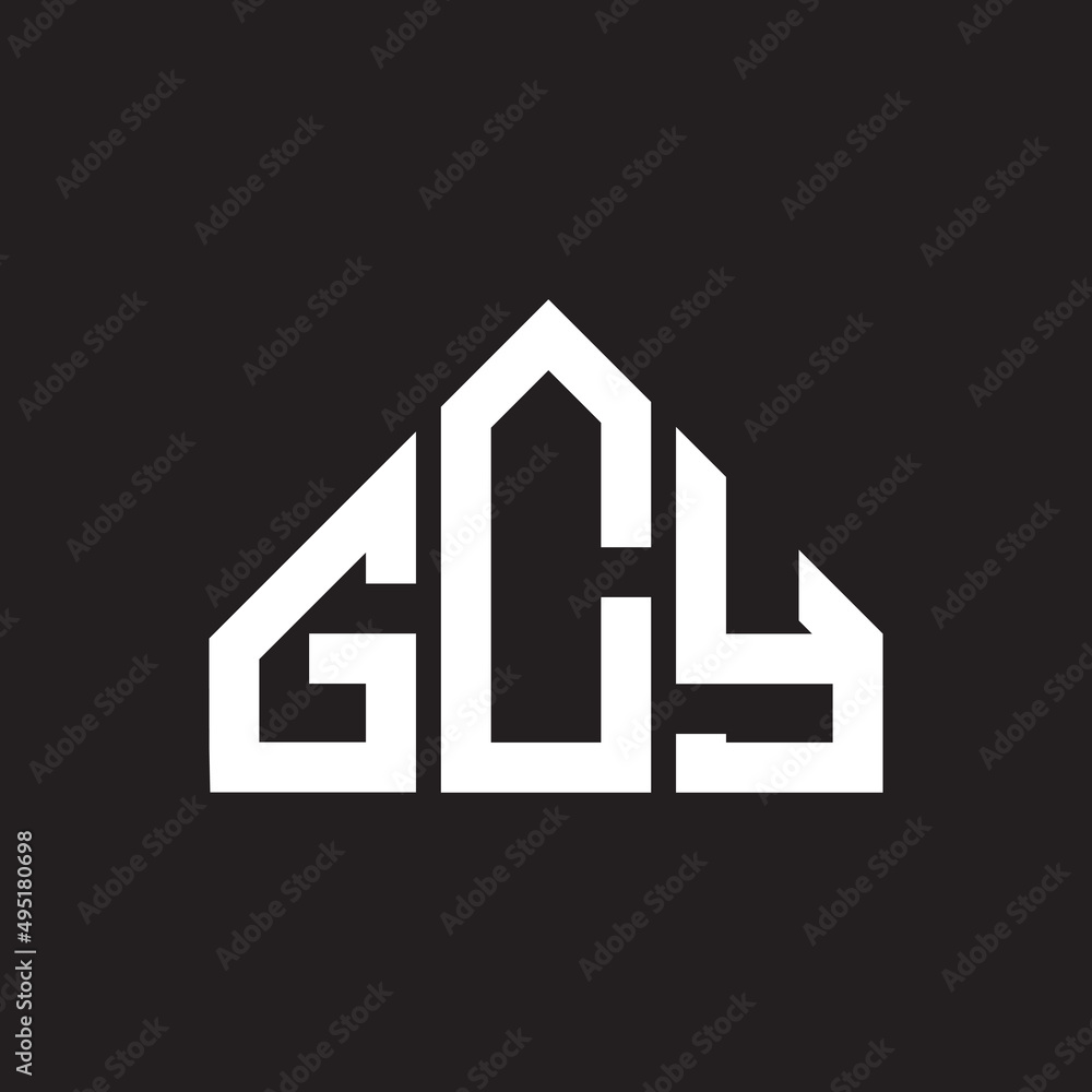 GCY letter logo design on Black background. GCY creative initials letter logo concept. GCY letter design. 