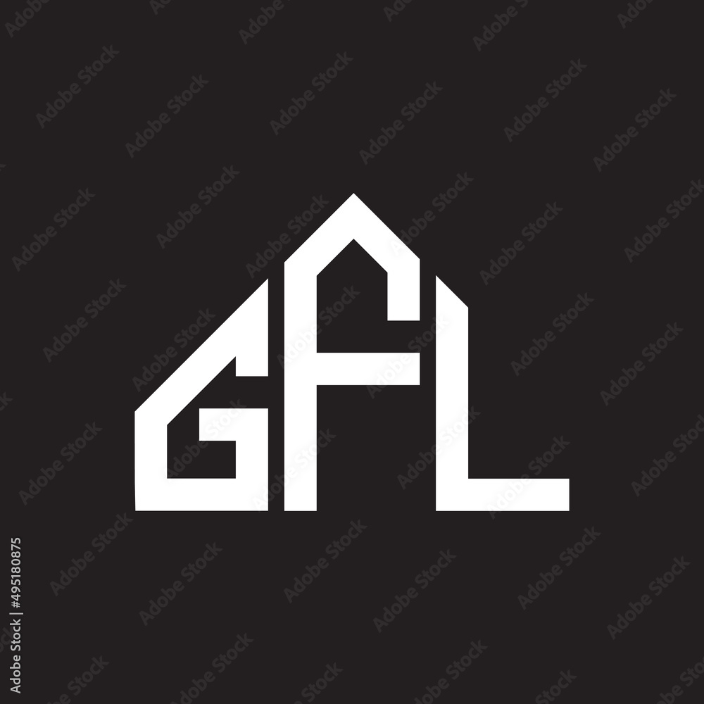 GFL letter logo design on Black background. GFL creative initials letter logo concept. GFL letter design. GFL letter logo design on Black background. GFL creative initials letter logo concept. GFL letter design.