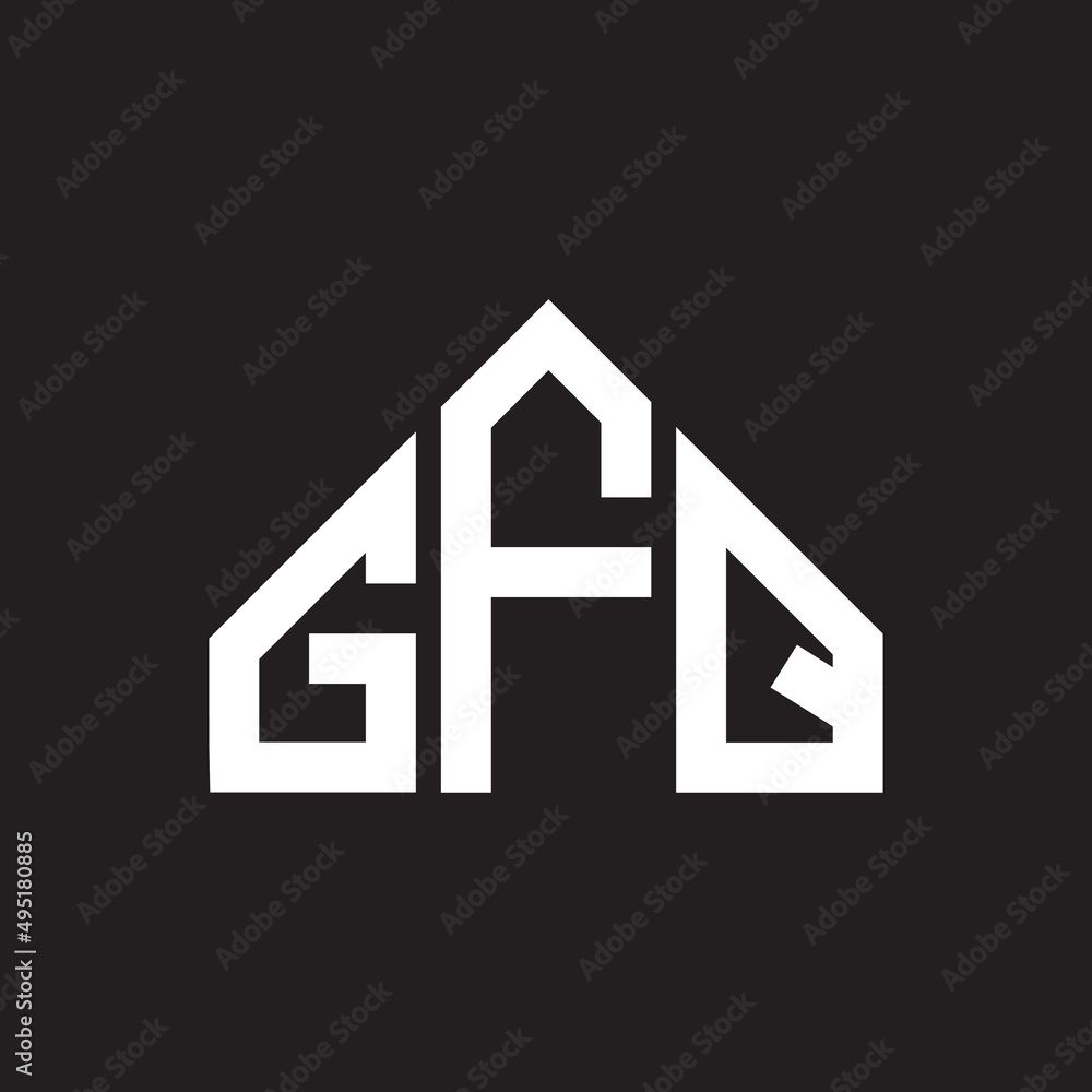 GFQ letter logo design on Black background. GFQ creative initials letter logo concept. GFQ letter design. GFQ letter logo design on Black background. GFQ creative initials letter logo concept. GFQ letter design.