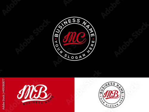 Letter MC Logo Icon, Signature Mc cm Letter Logo Image Design For All Kind Of Use