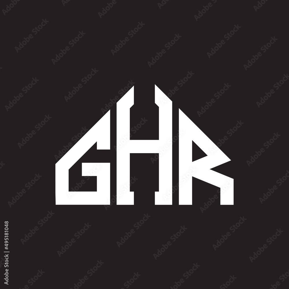 GHR letter logo design on Black background. GHR creative initials letter logo concept. GHR letter design. GHR letter logo design on Black background. GHR creative initials letter logo concept. GHR letter design.