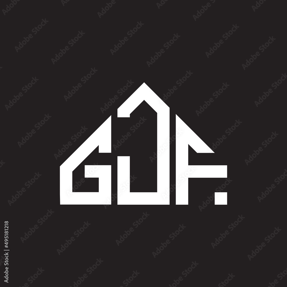 GJF letter logo design on Black background. GJF creative initials letter logo concept. GJF letter design. GJF letter logo design on Black background. GJF creative initials letter logo concept. GJF letter design.
