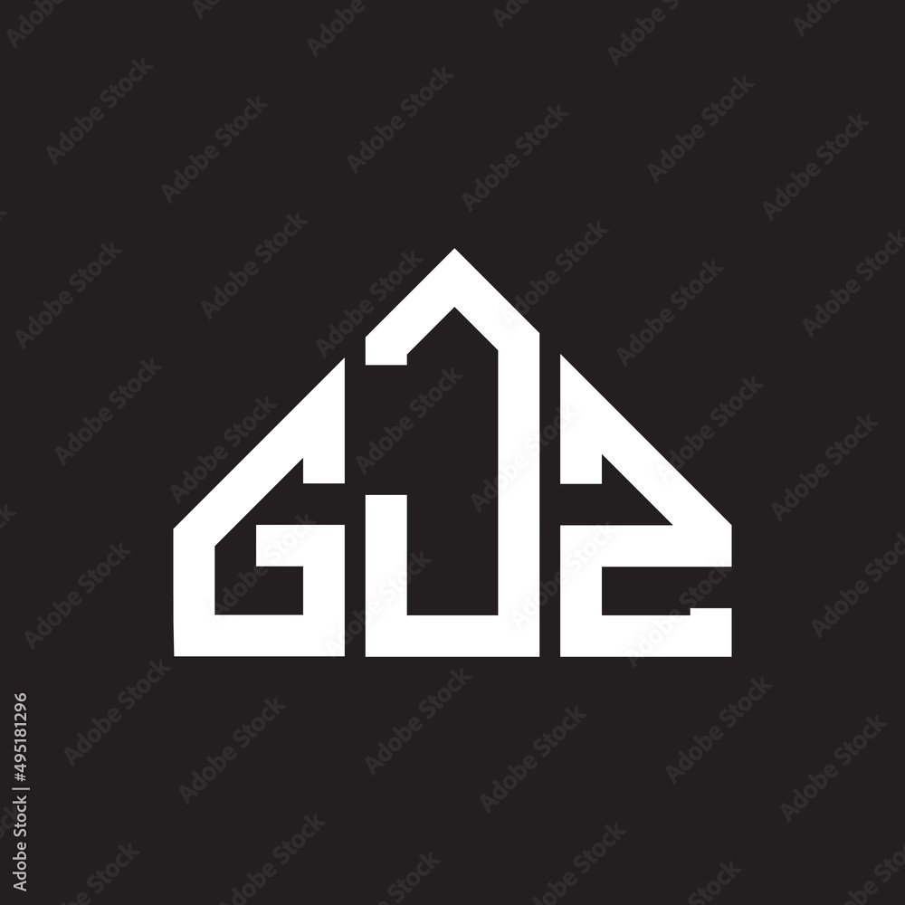 GJZ letter logo design on Black background. GJZ creative initials letter logo concept. GJZ letter design. 