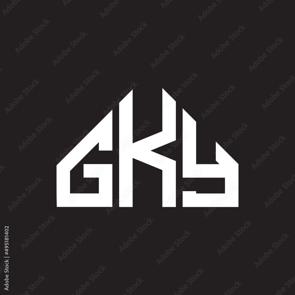 GKY letter logo design on Black background. GKY creative initials letter logo concept. GKY letter design. GKY letter logo design on Black background. GKY creative initials letter logo concept. GKY letter design.