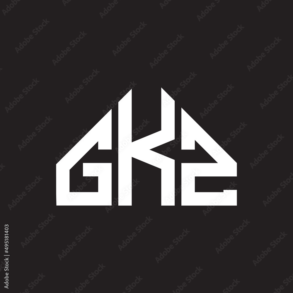 GKZ letter logo design on Black background. GKZ creative initials letter logo concept. GKZ letter design. 
