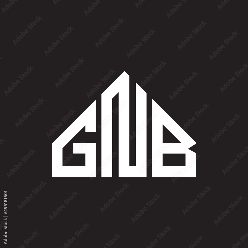 GNB letter logo design on Black background. GNB creative initials letter logo concept. GNB letter design. 