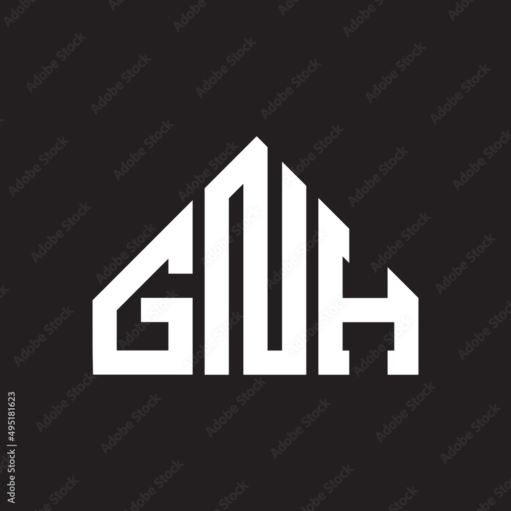 GNH letter logo design on Black background. GNH creative initials letter logo concept. GNH letter design. GNH letter logo design on Black background. GNH creative initials letter logo concept. GNH letter design.