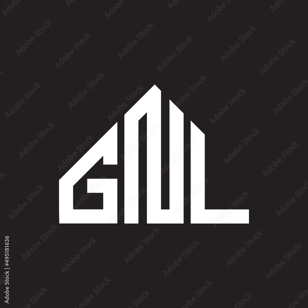 GNL letter logo design on Black background. GNL creative initials letter logo concept. GNL letter design. GNL letter logo design on Black background. GNL creative initials letter logo concept. GNL letter design.