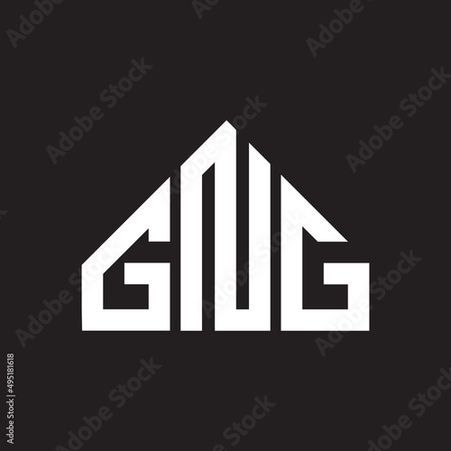 GNG letter logo design on Black background. GNG creative initials letter logo concept. GNG letter design. 
