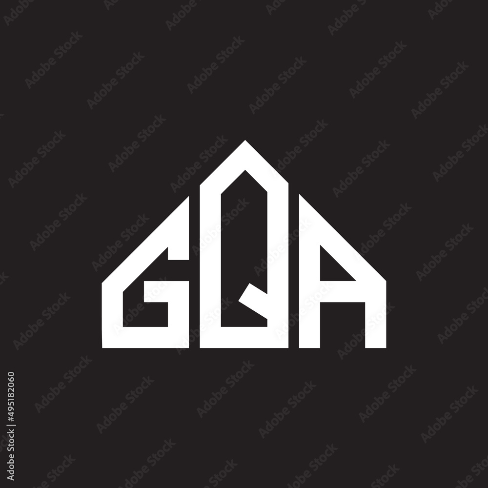 GQA letter logo design on Black background. GQA creative initials letter logo concept. GQA letter design. GQA letter logo design on Black background. GQA creative initials letter logo concept. GQA letter design.