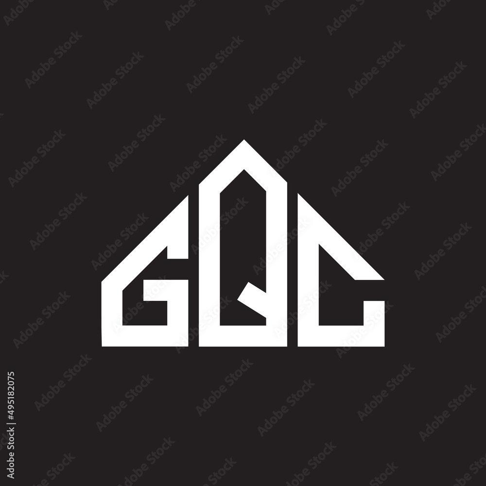 GQC letter logo design on Black background. GQC creative initials letter logo concept. GQC letter design. GQC letter logo design on Black background. GQC creative initials letter logo concept. GQC letter design.