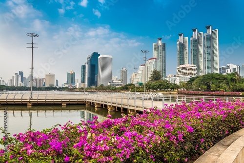 Landscape cityscape of Bangkok city, Thailand. Urban building architecture concept. © pla2na