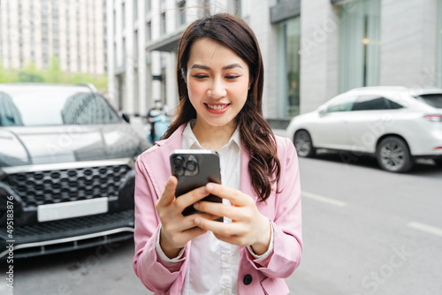 Asian business woman image on the street