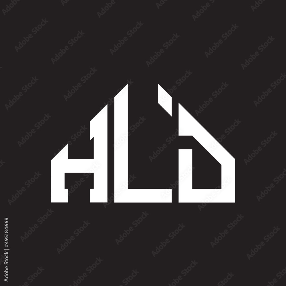 HLD letter logo design on Black background. HLD creative initials letter logo concept. HLD letter design. 