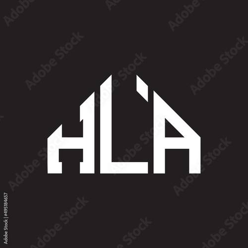 HLA letter logo design on Black background. HLA creative initials letter logo concept. HLA letter design.  
