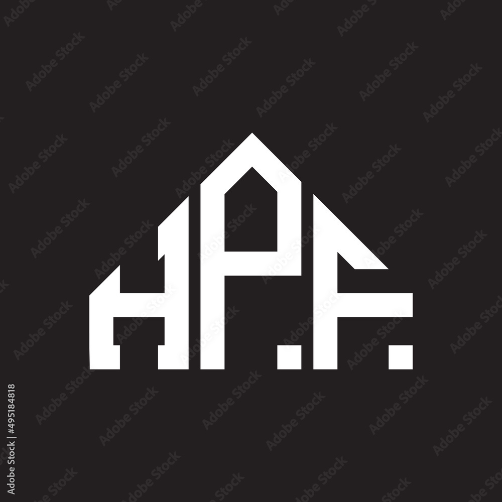 HPF letter logo design on Black background. HPF creative initials letter logo concept. HPF letter design. HPF letter logo design on Black background. HPF creative initials letter logo concept. HPF letter design.