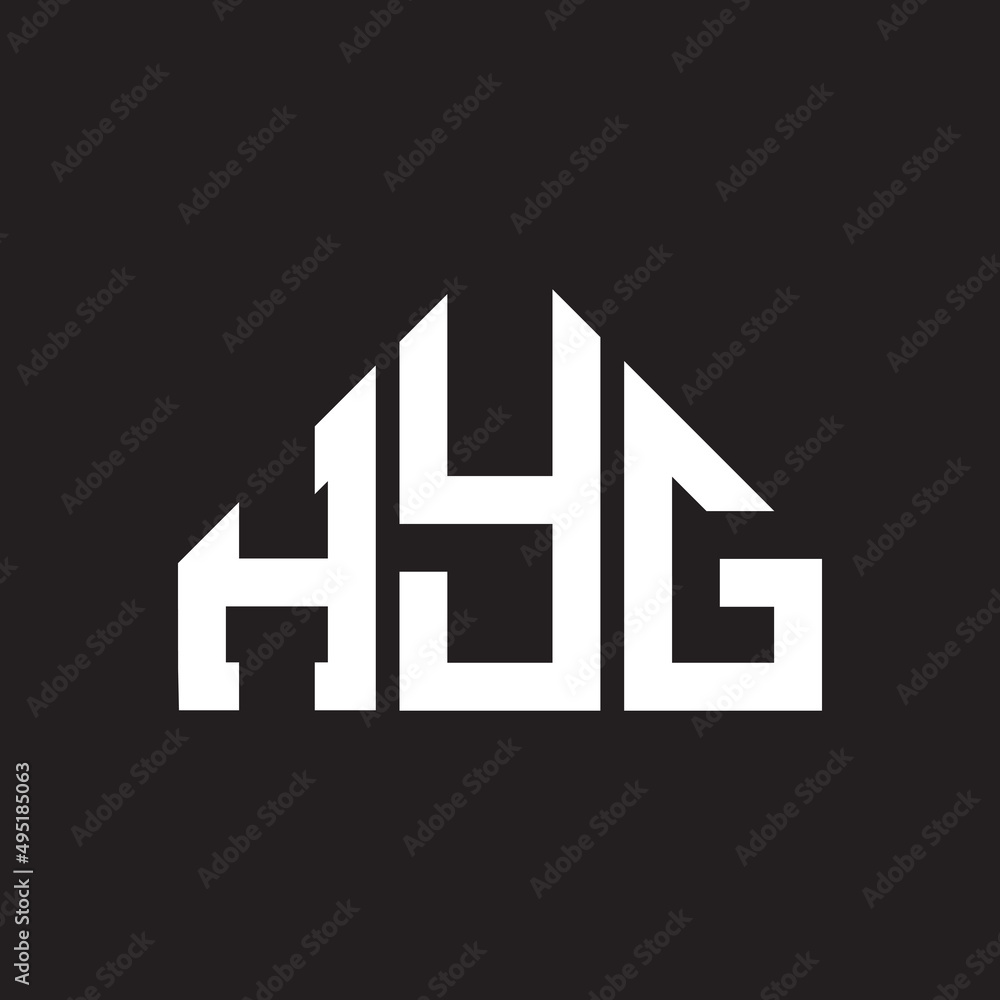 HYG letter logo design on Black background. HYG creative initials letter logo concept. HYG letter design. HYG letter logo design on Black background. HYG creative initials letter logo concept. HYG letter design.