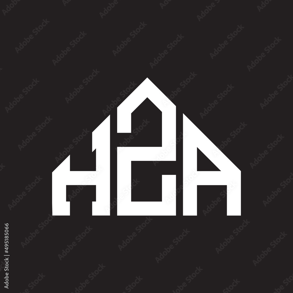 HZA letter logo design on Black background. HZA creative initials letter logo concept. HZA letter design. HZA letter logo design on Black background. HZA creative initials letter logo concept. HZA letter design.
