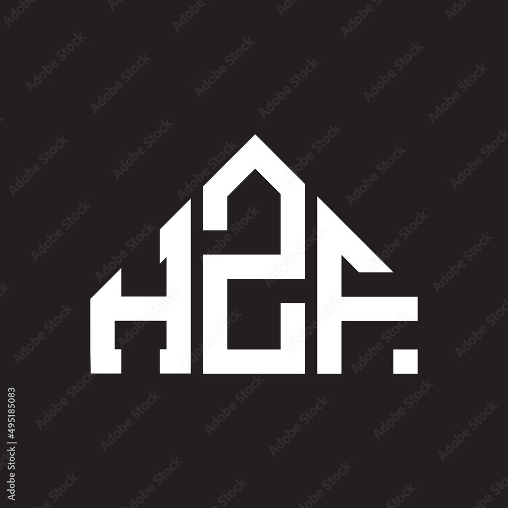 HZF letter logo design on Black background. HZF creative initials letter logo concept. HZF letter design. HZF letter logo design on Black background. HZF creative initials letter logo concept. HZF letter design.