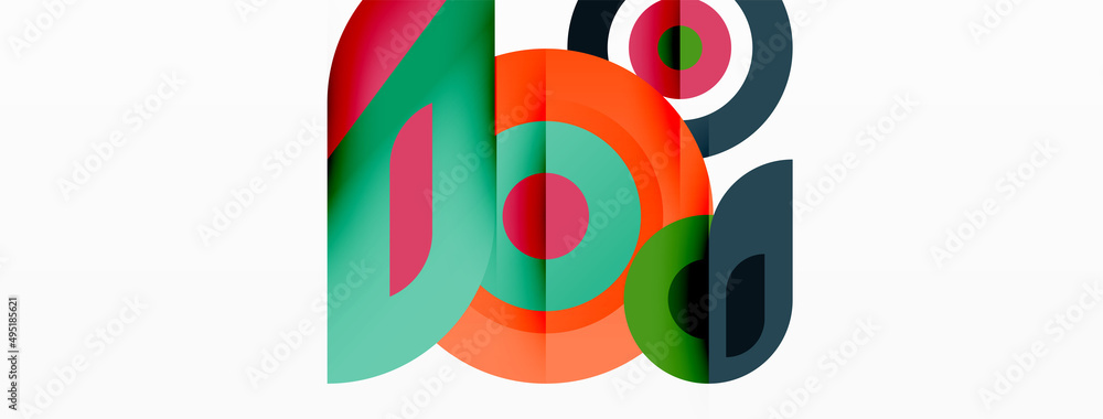 Rings and circles geometric abstract background for wallpaper, banner, backdrop Rings and circles geometric abstract background for wallpaper, banner, backdrop